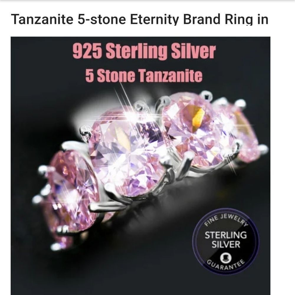 New 5 Stone Tanzanite Ring